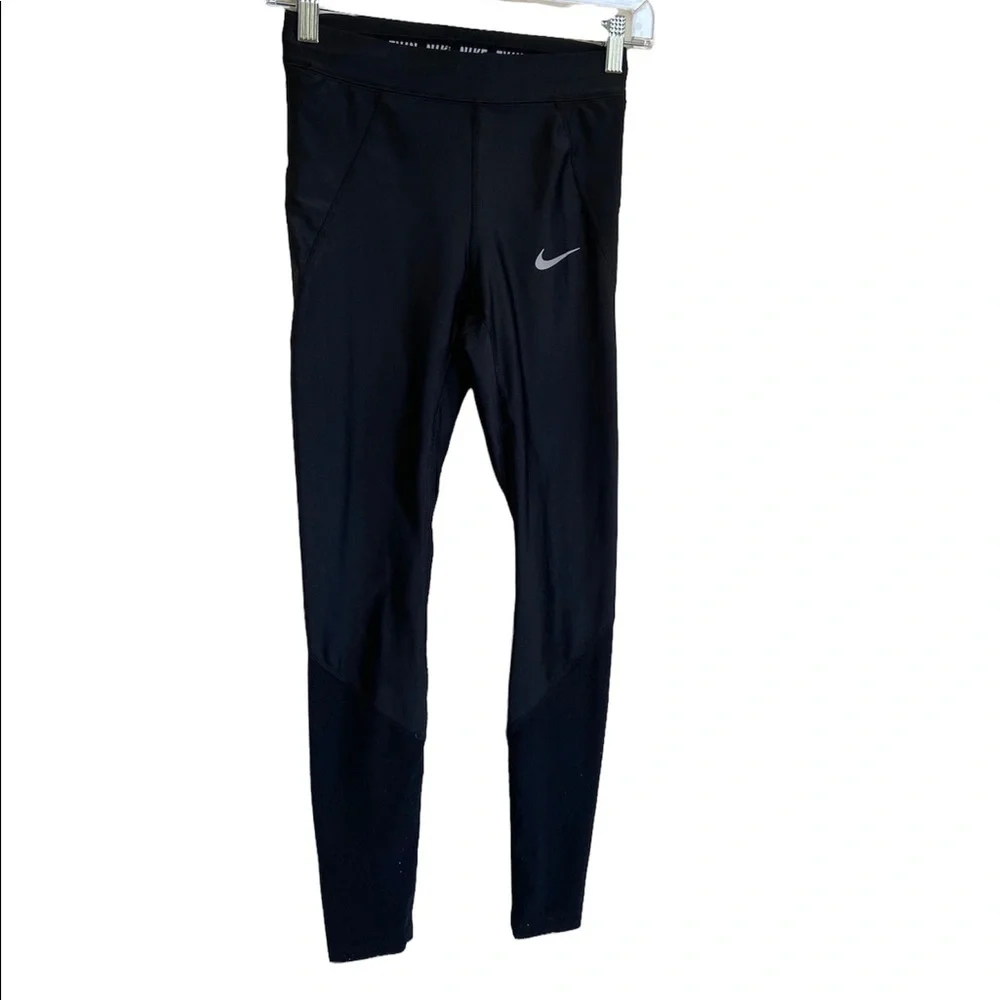 Nike Dri-Fit Mesh Drawstring Running Leggings
